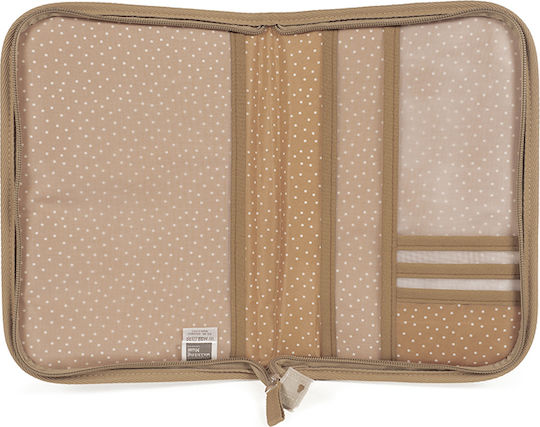 Walking Mum Baby Health Book Case Cinnamon Hearts - Poppy