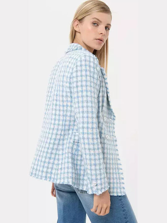 Fracomina Damen Blazer Hellblau