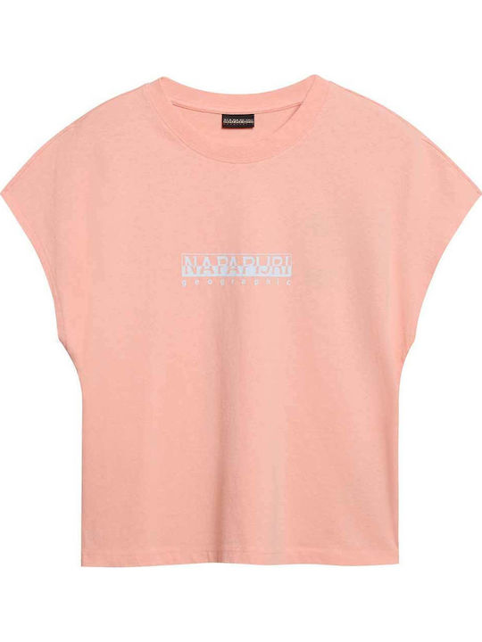 S-box Women's Blouse Cotton Sleeveless Pink