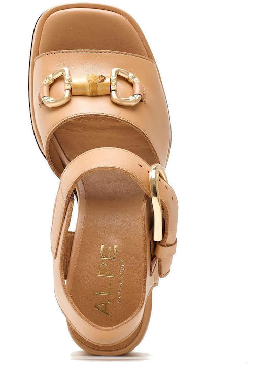 Alpe Leather Women's Sandals Brown