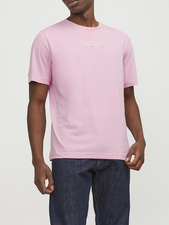 Jack & Jones Ανδρικό T-shirt Κοντομάνικο Prism Pink
