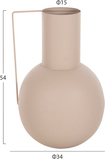 HomeMarkt Βάζο Μεταλλικό Εκρού Φ15xΥ15cm HomeMarkt Βάζο Μεταλλικό Εκρού Φ15xΥ15cm