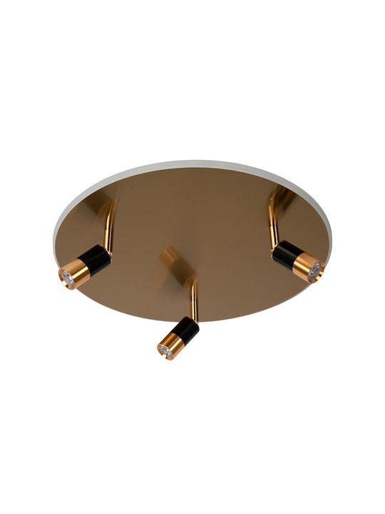 Lucide Lightning Φωτιστικό Metal Ceiling Light with Integrated LED Gold