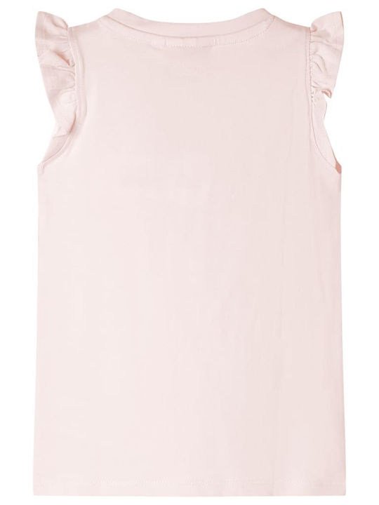 vidaXL Kids Blouse Short Sleeve Soft Pink