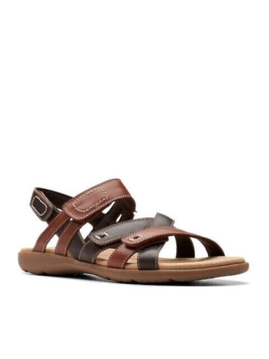 Elizabelle Gem Flache Sandalen für Damen in Braun Farbe