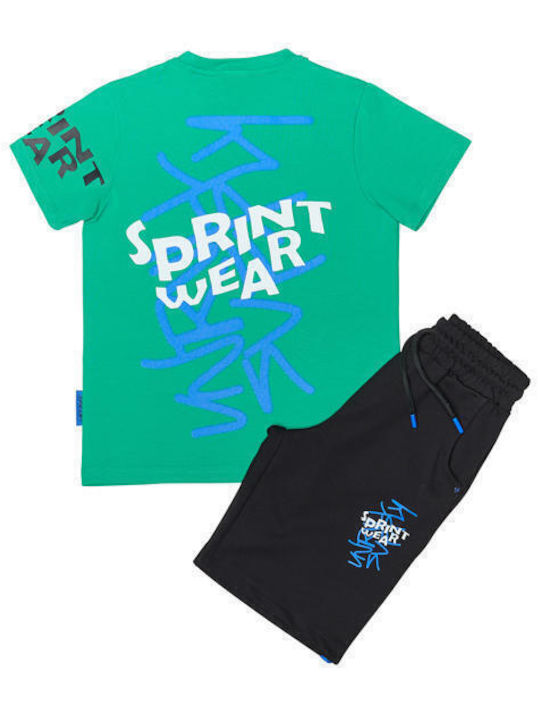 Sprint Kinder Set mit Shorts Sommer 2Stück Green