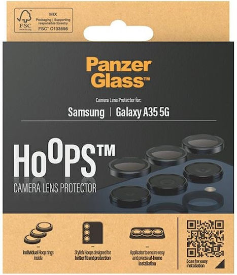 PanzerGlass Hoops Camera Protection Tempered Glass Black for the Samsung Galaxy A35 5G