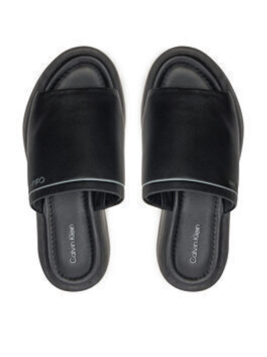 Sandale casual damă din piele Flatforme Negră