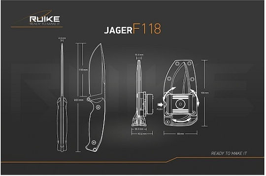 Dulotec Μαχαίρι Πολύχρωμο σε Θήκη