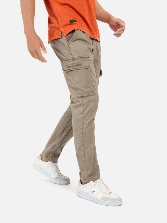 Camel Active Men's Trousers Cargo Elastic in Tapered Line coffee