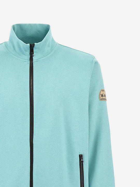 La Martina Men's Sweatshirt Jacket Turquoise