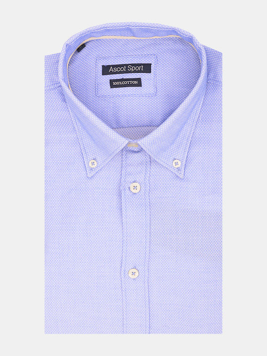 Ascott Men's Shirt Long Sleeve Cotton SkyBlue