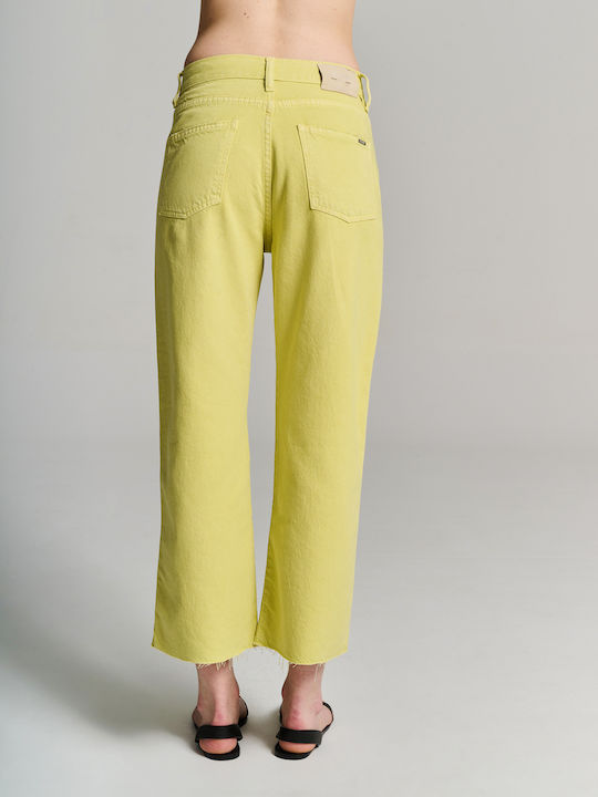 Staff Women's Fabric Capri Trousers Lime