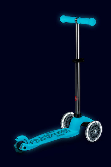 Micro Παιδικό Πατίνι Mini Deluxe Glow LED Τρίτροχο για 2-5 Ετών Glacier Aqua