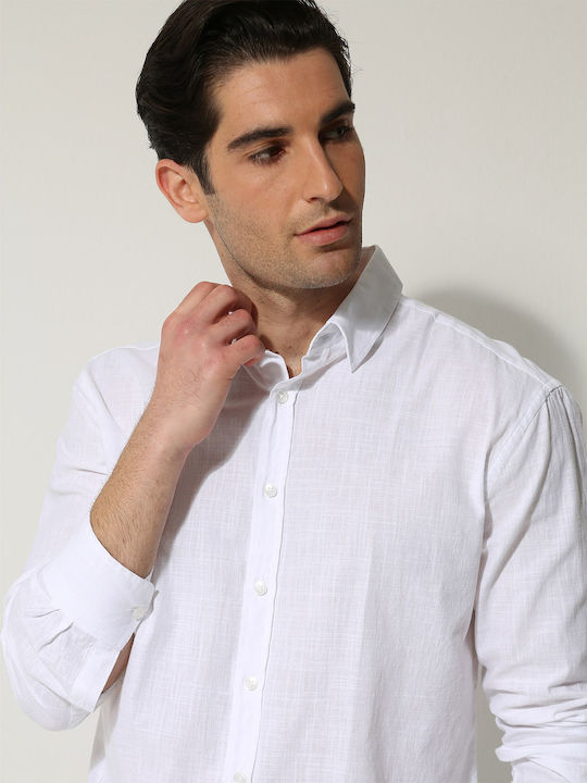 Tresor Men's Shirt Linen White