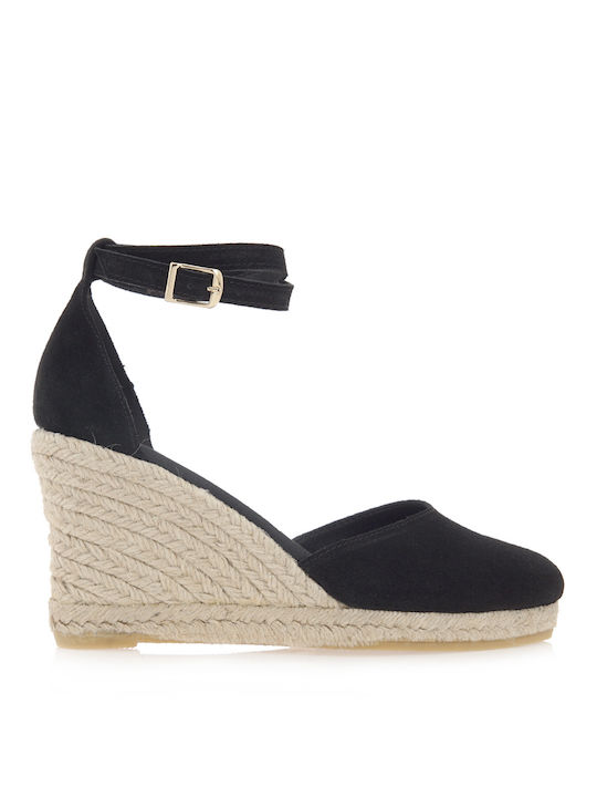 Ragazza Women's Suede Platform Espadrilles Black