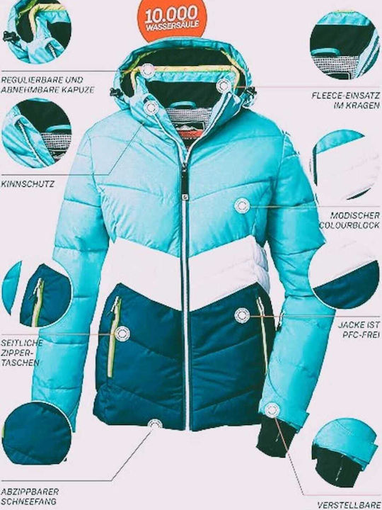 Killtec 38599-526 Frauen Jacke aus für Ski & Snowboard Türkis