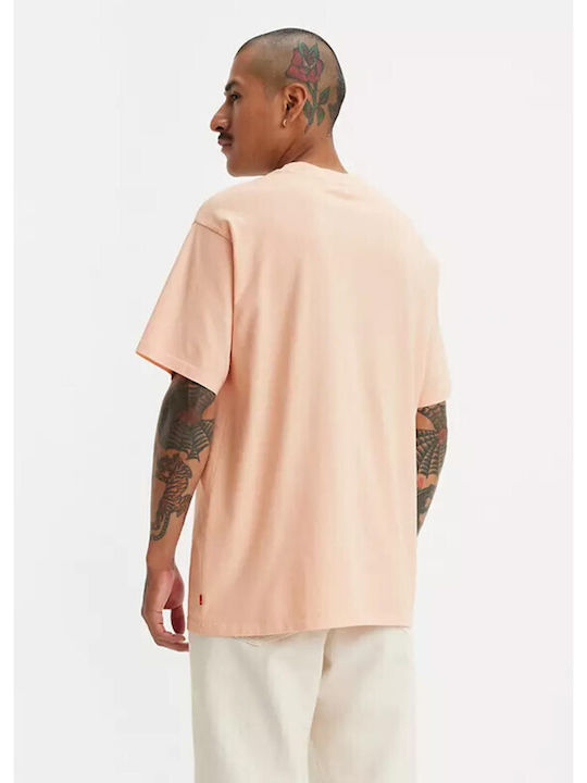 Levi's Ανδρικό T-shirt Κοντομάνικο Ροζ