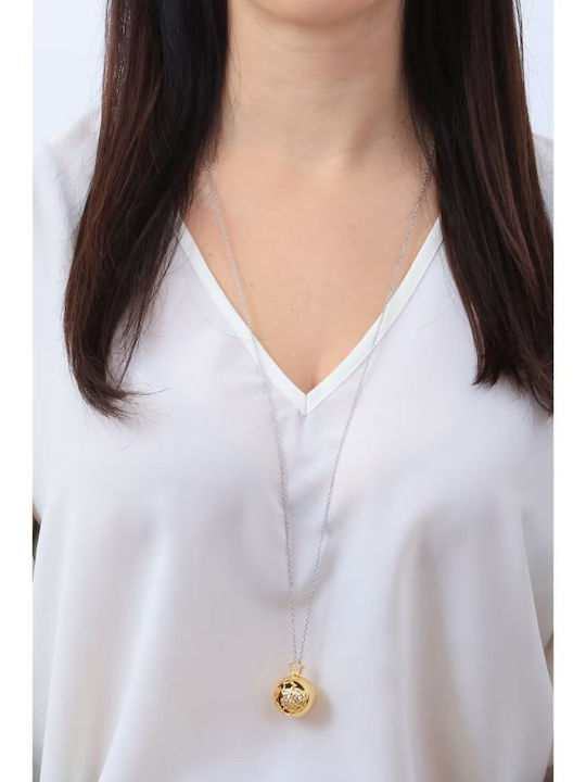 Luca Barra Necklace with design Star from Steel