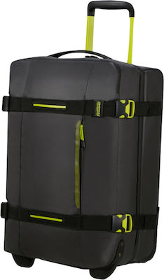 American Tourister Kabinenreisekoffer Weichschalen Black - Lime mit 4 Räder Höhe 55cm