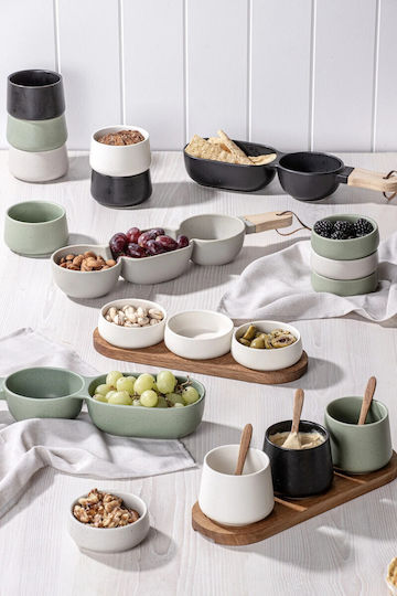 Ladelle Κεραμική Ορντεβιέρα 2 Θέσεων Καφέ Π34.5xΜ9.5xΥ4.8cm