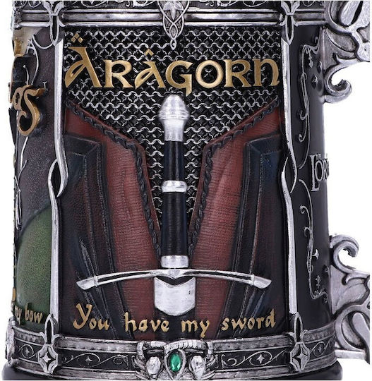 Nemesis Now Lord Rings Tankard Glass Beer, μπίρας made of Stainless Steel in Gray Color