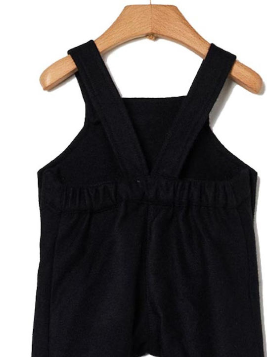 Yellow sleepy star Kids Dungarees Black