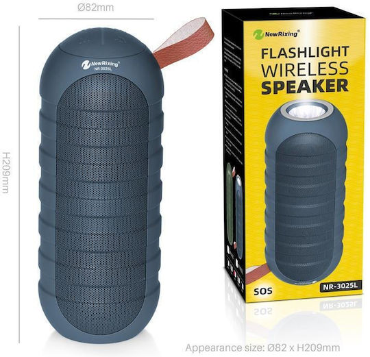 New Rixing Bluetooth Portable Speaker 3W with Radio and Battery Life up to 5 Hours Black NR-3025L