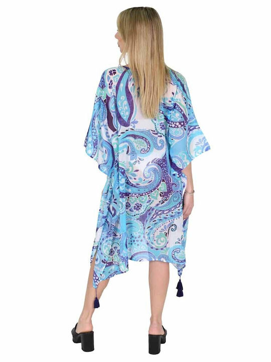 Aquablue Damen Kaftan Strand Sky Blue