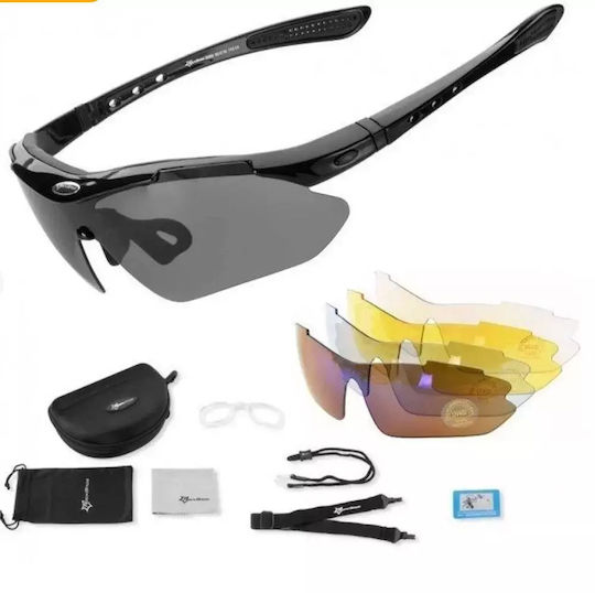 Rockbros Γυαλιά Ποδηλασίας με Μαύρο Σκελετό και Polarized Φακούς