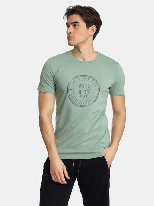 Paco & Co T-shirt Bărbătesc cu Mânecă Scurtă Verde