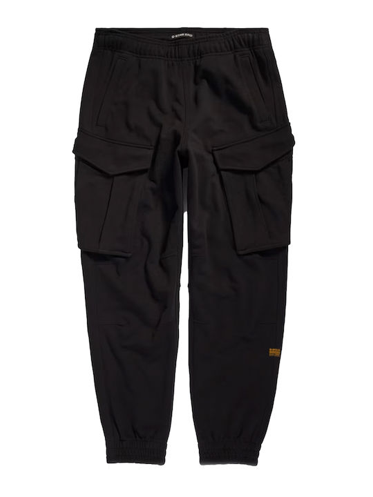 Cargo Sweatpants with Elastic Black