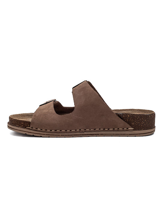 Damen Flache Sandalen Flatforms in Braun Farbe