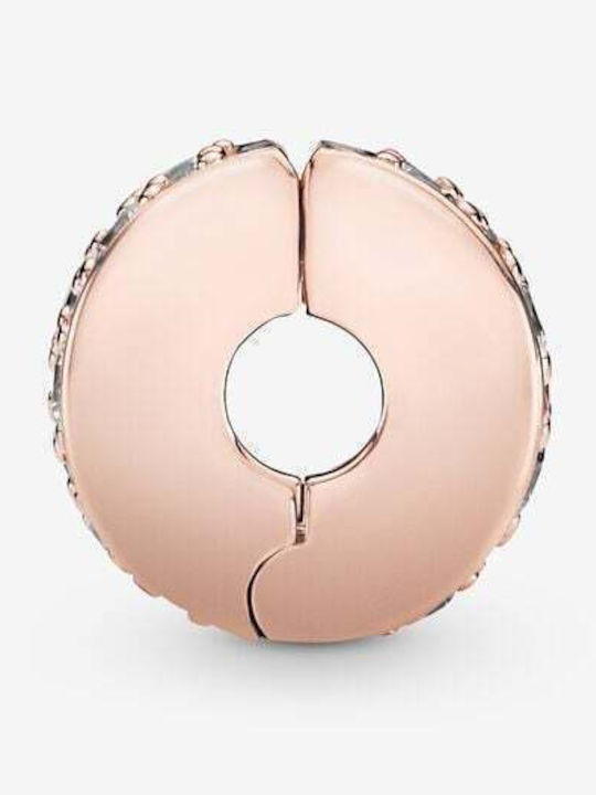 Pandora Charm με Πέτρες από Ροζ Επιχρυσωμένο Ασήμι με Ζιργκόν