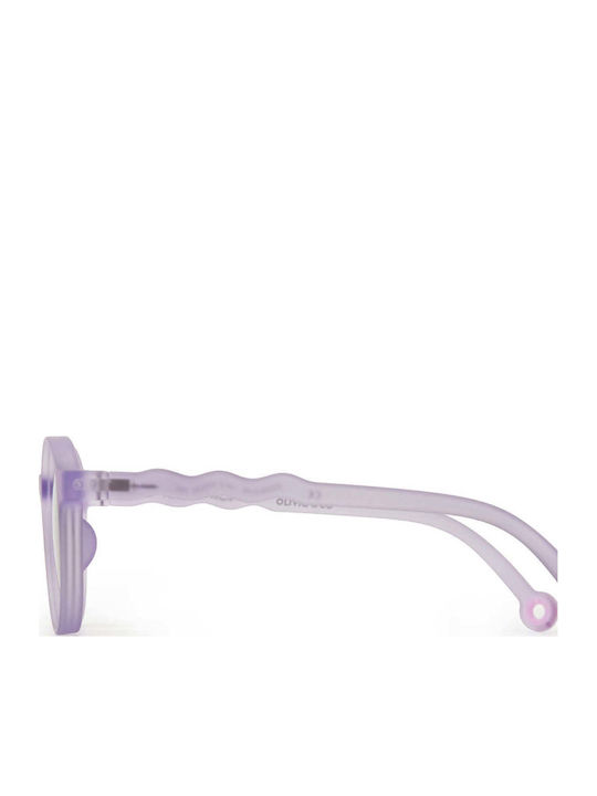 Olivio & Co. Children's Oval Coral Reef-purple Coral Sunglasses 5-12 Years (up to 2 doses)