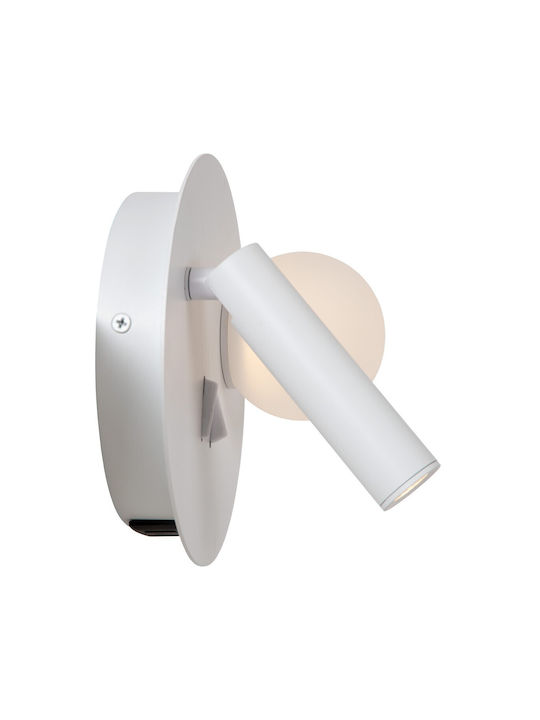 Lucide Lightning Μονό LED Θερμό Λευκό Σποτ σε Λευκό Χρώμα