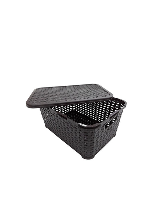 Beboulino Plastic Storage Box with Lid Black 10lt 1pcs