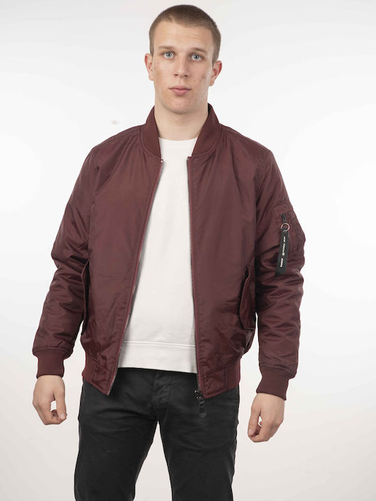 Ice Tech Herren Jacke Bomber Burgundisch