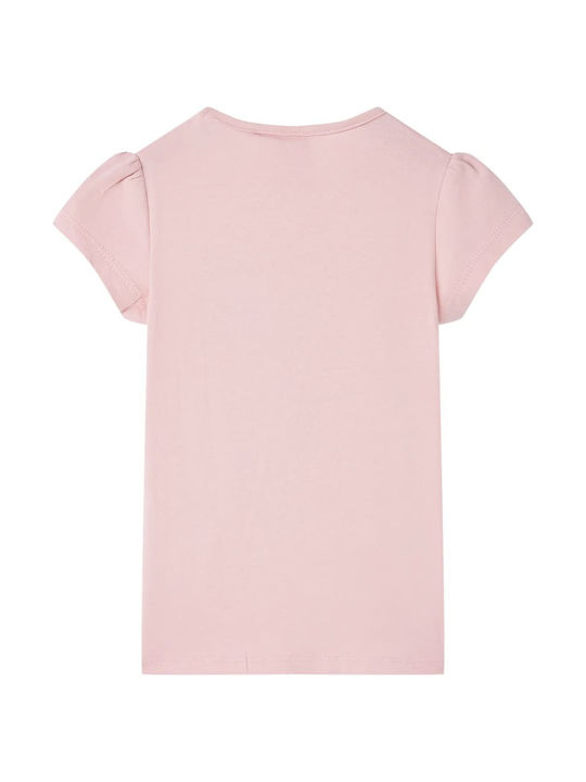 vidaXL Kids Blouse Short Sleeve Light Pink