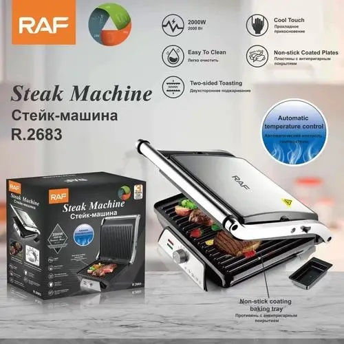 Raf R2683 Sandwichmaker für 4 Sandwiches 2000W Inox