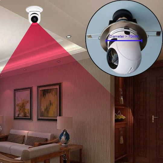 Smart IP Surveillance Camera Wi-Fi Full HD 1080p Waterproof with Two-Way Communication and Lens 4mm