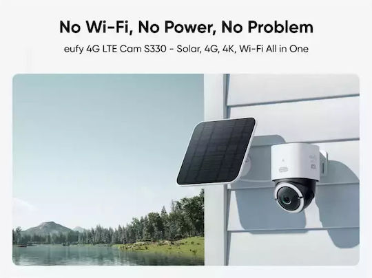Eufy S330 IP Κάμερα Παρακολούθησης 4G Full HD+ 5MP Αδιάβροχη Μπαταρίας με Αμφίδρομη Επικοινωνία και Φακό 2.4mm