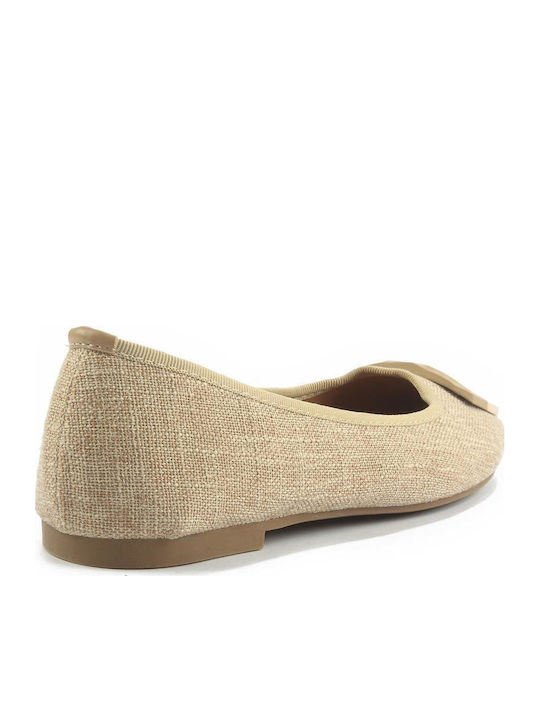 Damen Ballerinas in Beige Farbe