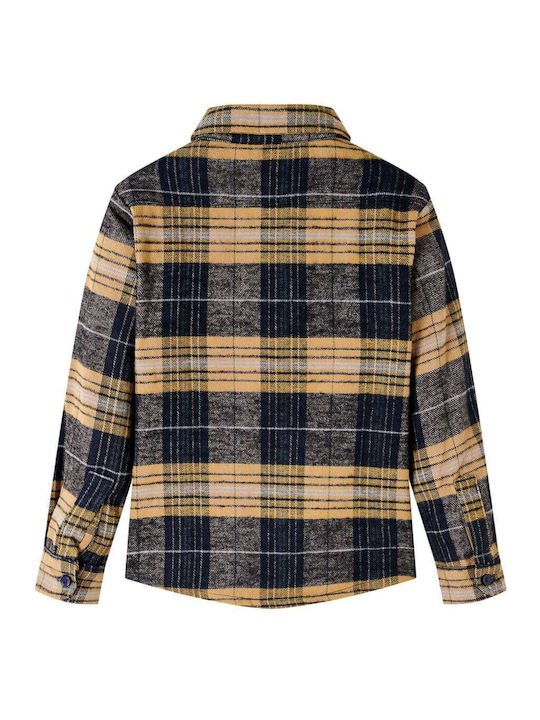 vidaXL Kids Checked Shirt Yellow