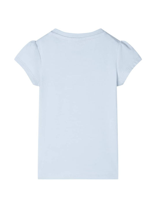 vidaXL Kids Blouse Short Sleeve Light Blue