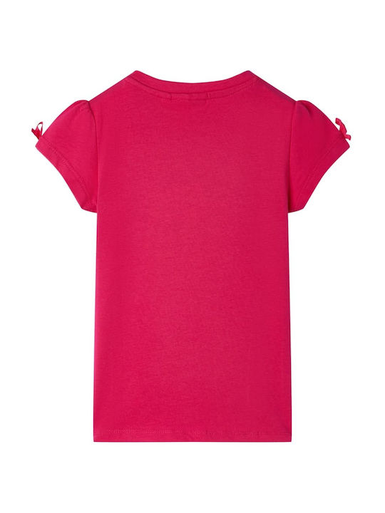 vidaXL Kids Blouse Short Sleeve Intense Pink