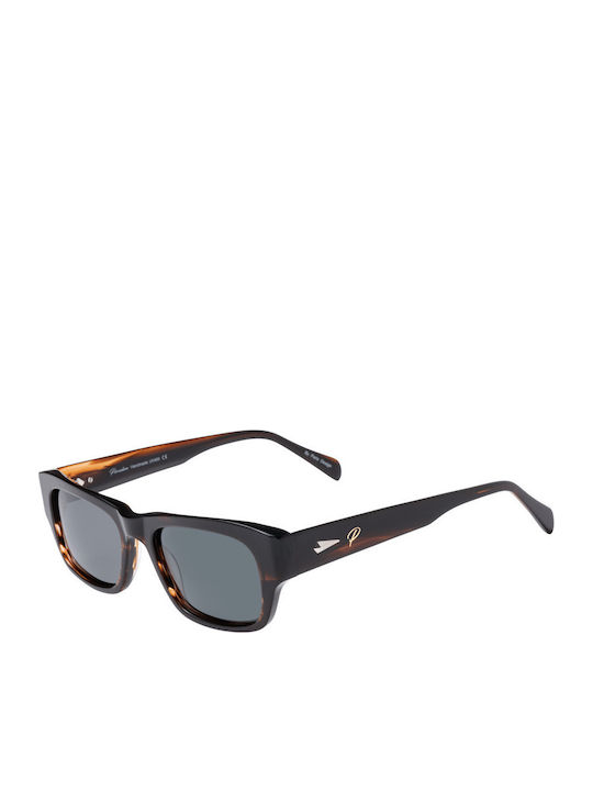 Premium Unisex Sonnenbrillen mit Brauner Schildkröten-Verlaufsfarbe Holzrahmen und Gray Gläser 10-1537-S1