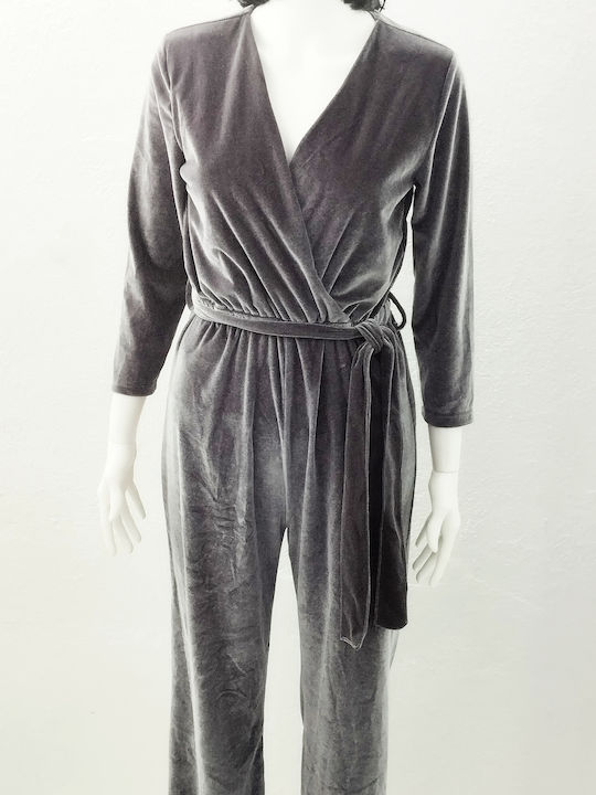 Primo Women's Long Sleeve Jumpsuit Grey