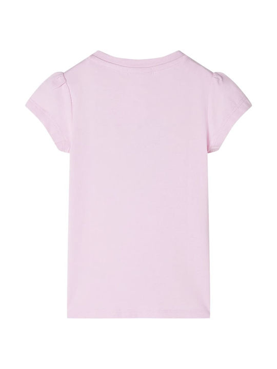 vidaXL Kids Blouse Short Sleeve Light Pink