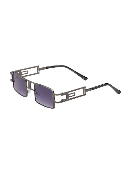 Sunglasses with Silver Metal Frame 01-9896-Silver-Black